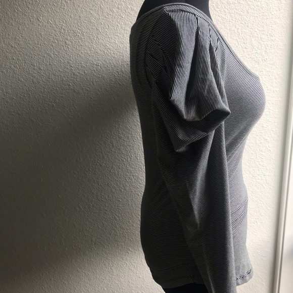 FREE PEOPLE | Womens Striped Ruffle Long Sleeve S - Picture 5 of 7